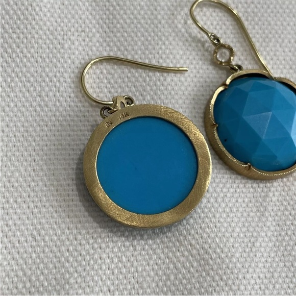 Irene Neuwirth Large Turquoise And Diamond Drop Earrings In 18k Gold - Picture 5 of 16